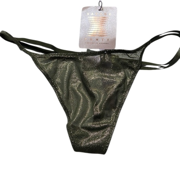 Savage X Fenty Dark Green Thong - Picture 2 of 2